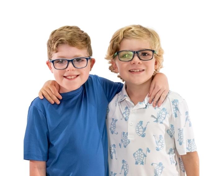 Happy brothers posing for the donate page on Grandview Kids Foundation website.