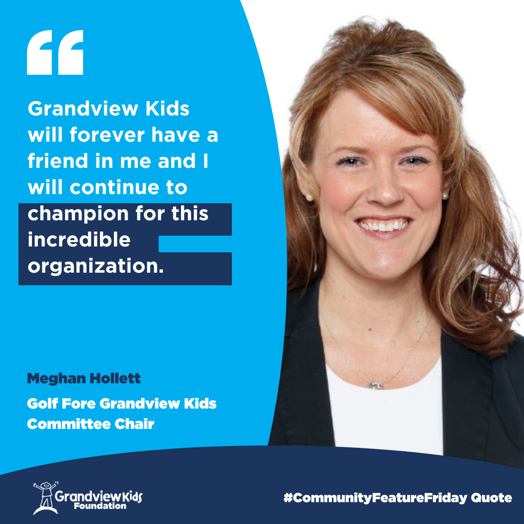 Image of one of our wonderful supporters. It's people like Megan that make Grandview Kids Foundation's work possible.